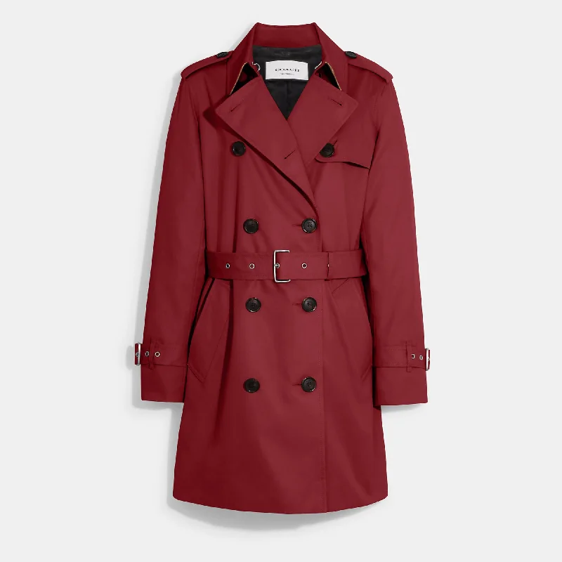 Exquisite Tailoring Coach Outlet Solid Mid Trench