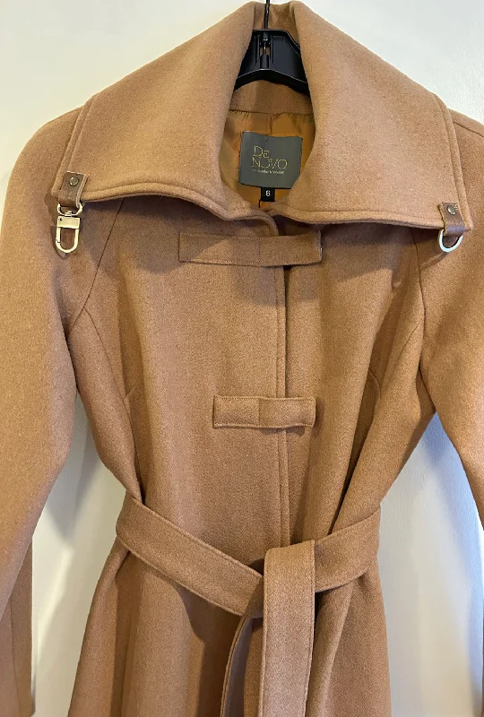 Elegant Series CROSSBAR RAGLAN COAT · camel