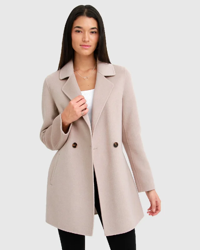Personal Design Electric Feel Drawstring Coat - Sand