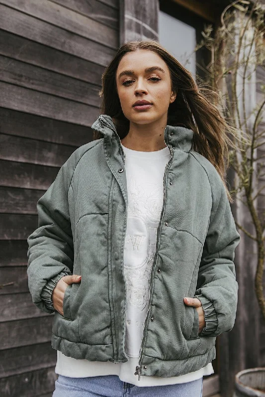 Cozy Fit Foxwood Rosalee Jacket Washed Green
