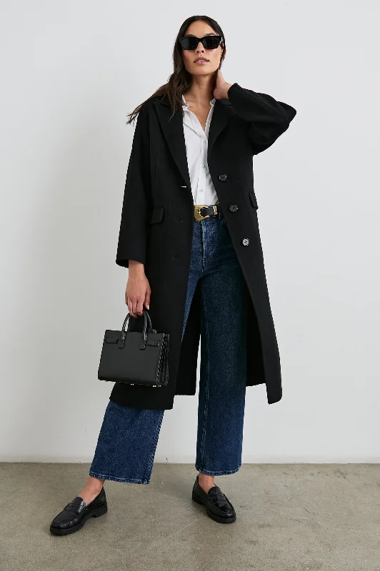 Fresh And Elegant GALLERY COAT - BLACK