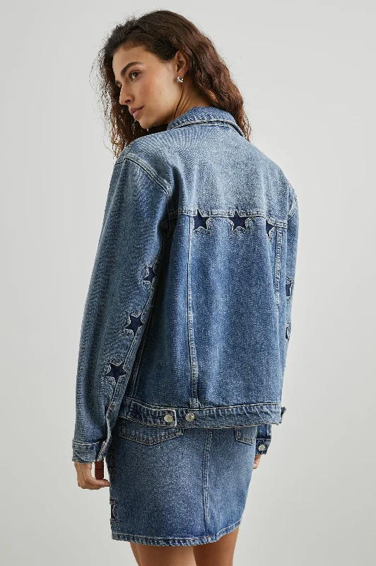 Casual Choice GROVE BOYFRIEND TRUCKER JACKET - STARRY NIGHT