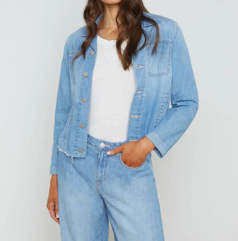 Goddess Style Janelle Denim Jacket In Havana