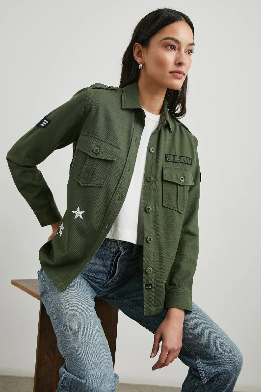 Comfortable Mind LOREN SHIRT JACKET - MILITARY OLIVE