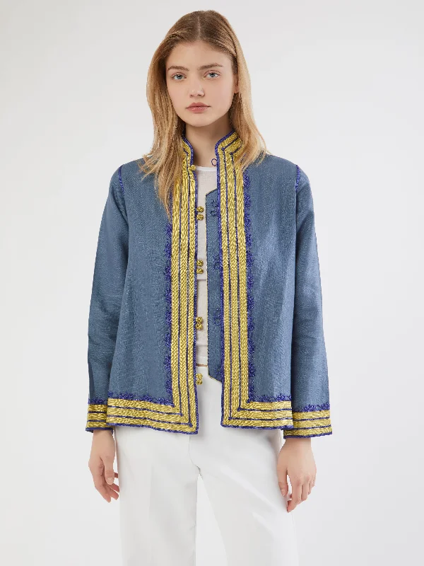 Moroccan linen jacket