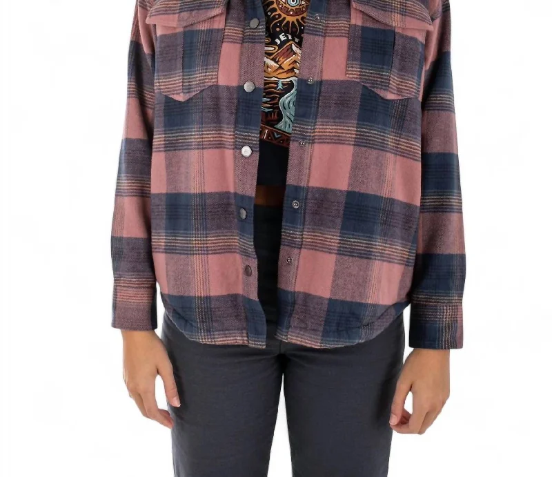 Personalized Design Nivean Flannel Jacket In Mauve