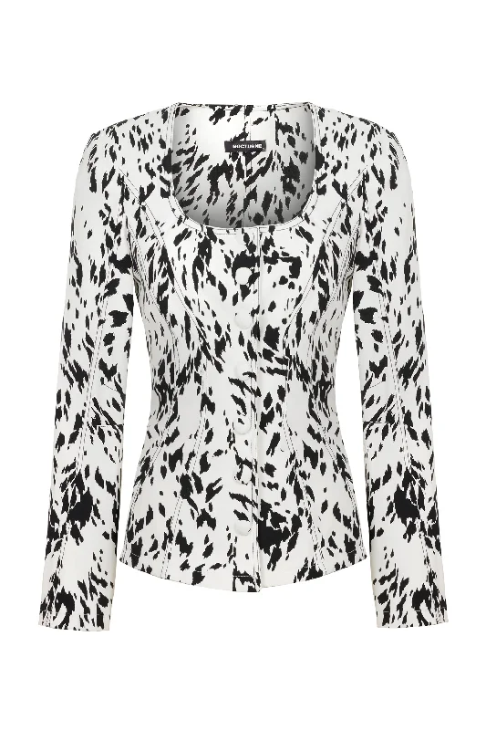 Cozy Vibes Printed Long Sleeve Jacket