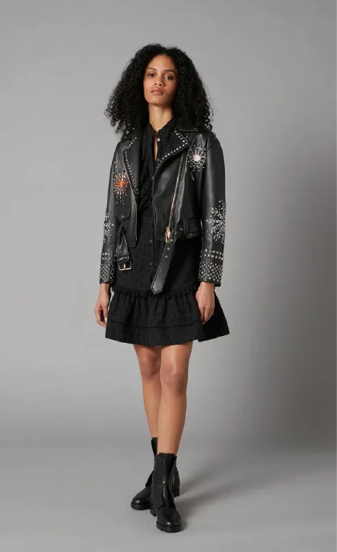 Must-have For Fashion Rebel Leather Jacket - Black