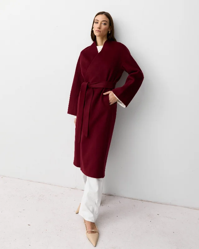 Body Design THE MODERN COAT - BURGUNDY