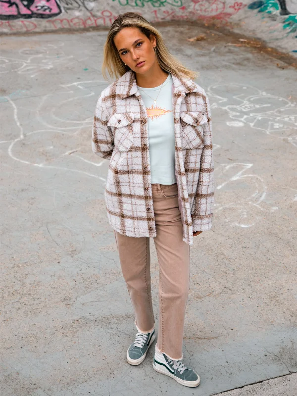 Cozy Chic Volcom Silent Sherpa Jacket Cloud