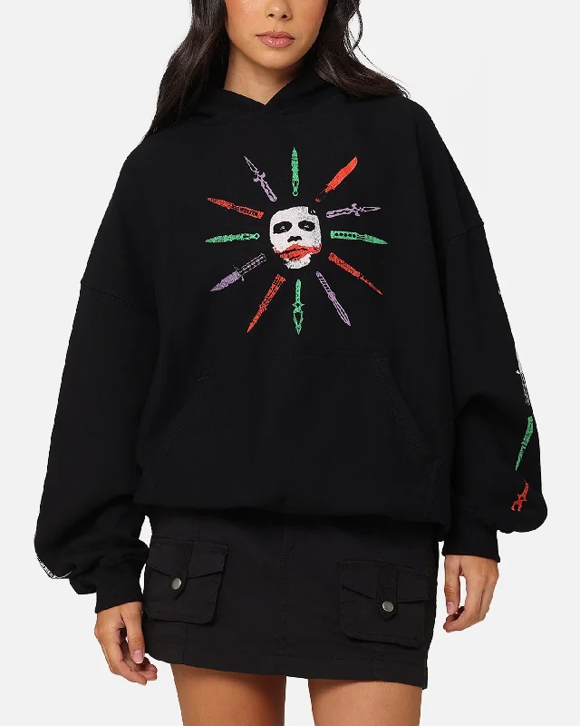 Nightclub Style American Thrift X DC Batman The Joker Scars Premium Hoodie Black
