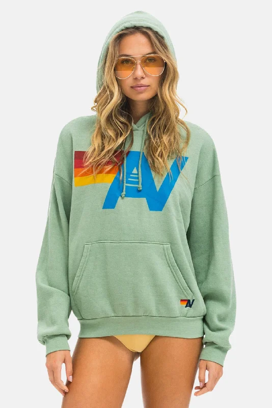 Sports Design Logo Pullover Relaxed Hoodie Sage