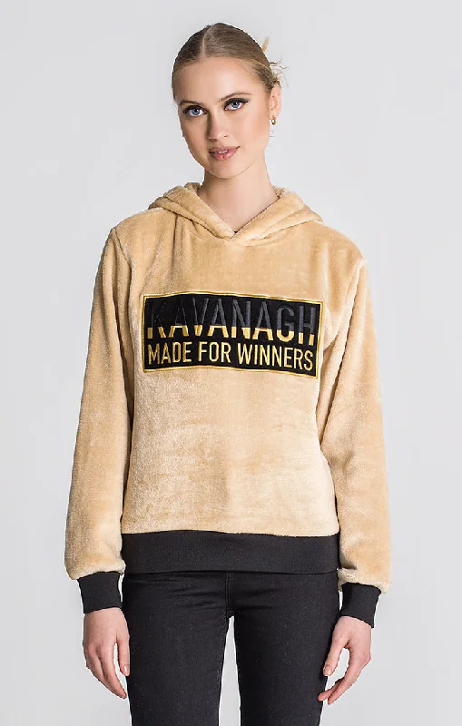 Casual Street Beige GK Patch Hoodie
