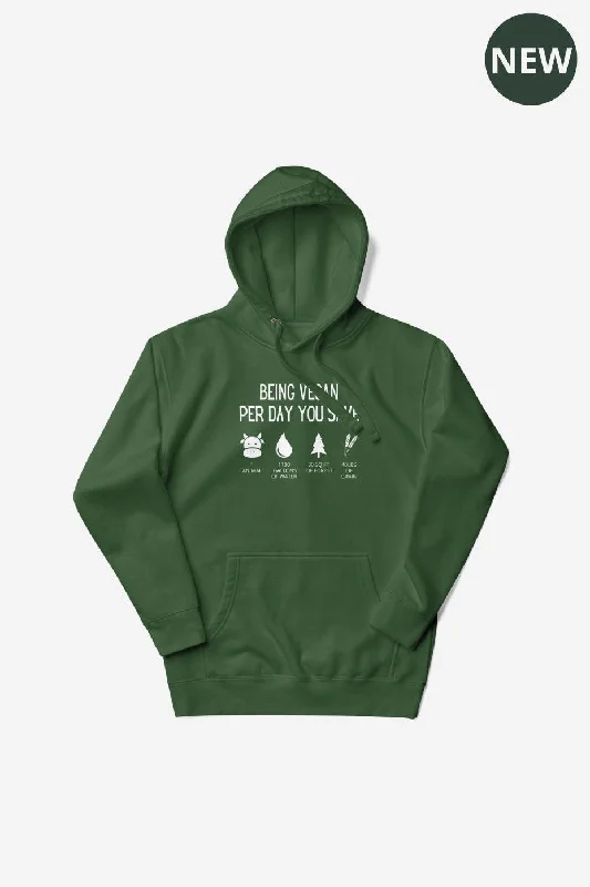 Minimalism Being Vegan You Save Unisex Hoodie