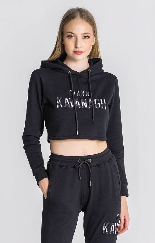 Relaxed And Casual Black Tiger Hoodie