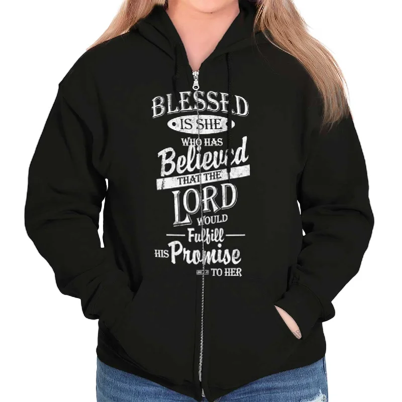 Celebrity Style Blessed is Zip Hoodie