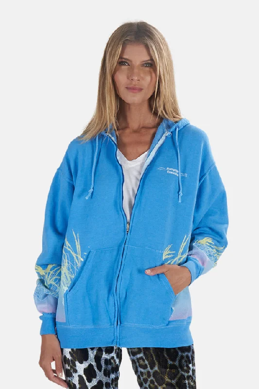 Thin Design Beach Gradient Hamptons Hoodie Light Blue