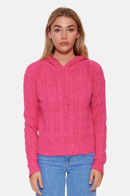 Boutique Recommendation Clay Cable Hoodie Beetroot Purple