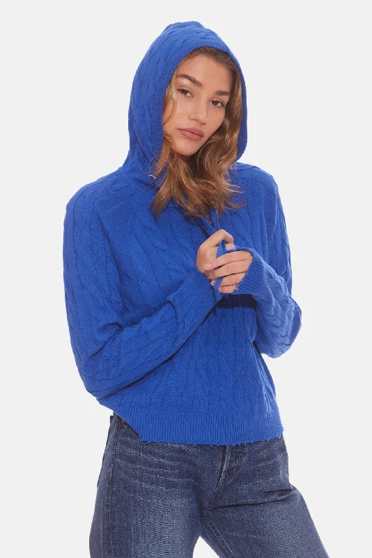 Clay Cable Hoodie Bright Blue