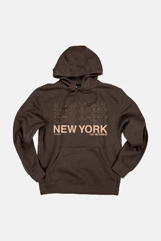 Girl Style New York or Nothing Hoodie Chocolate