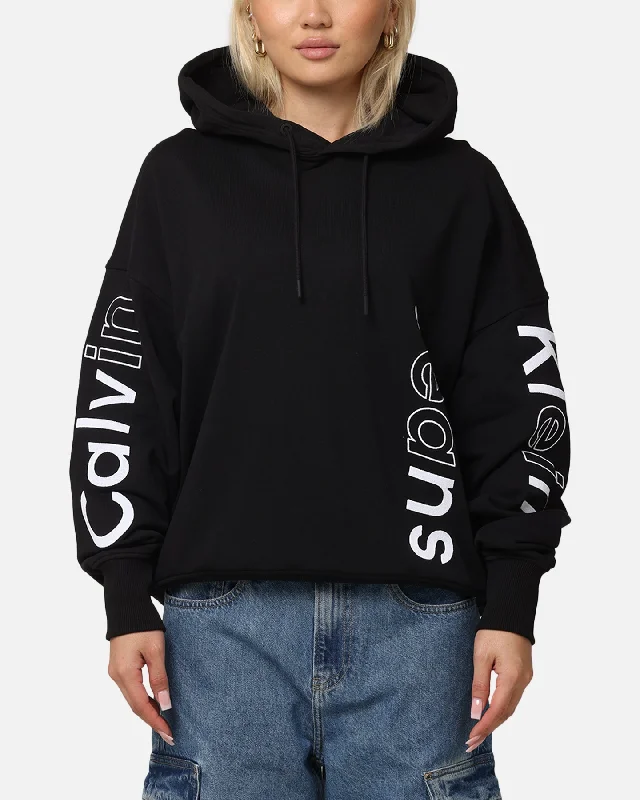 Exquisite Fabrics Calvin Klein Blocking Graphic Hoodie Black