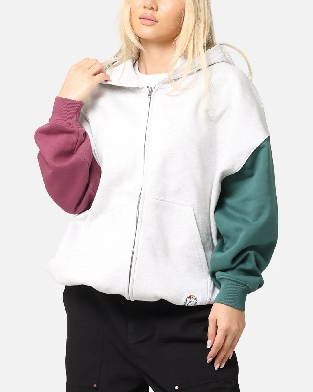 Elegant And Simple Carre Floral Full Zip Hoodie Multi
