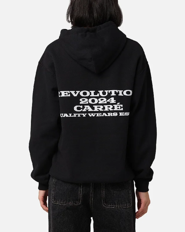 Floral Prints Carre Rev 24 Hoodie Black