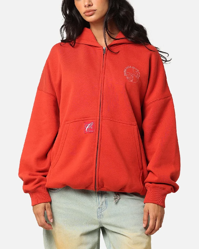 High-end Fabrics Carre Shoot Out Full Zip Hoodie Red