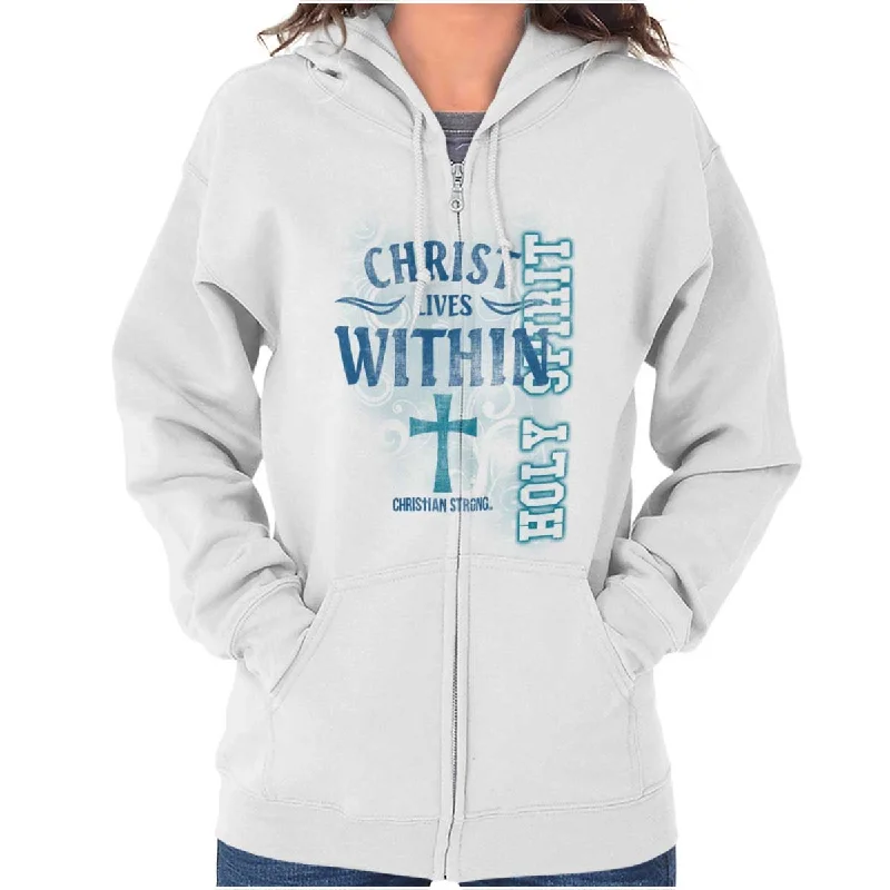 New Season Series Christ Lives Within Zip Hoodie