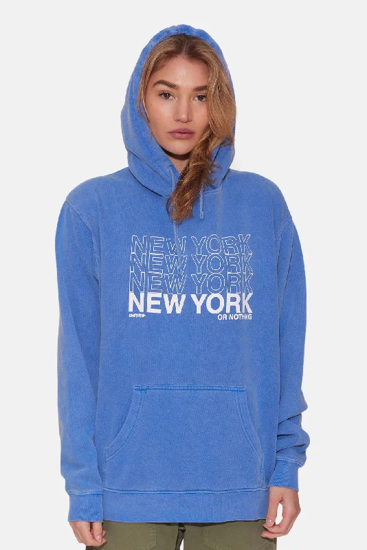 Street Charm Women's NEW YORK or NOTHING Hoodie Royal