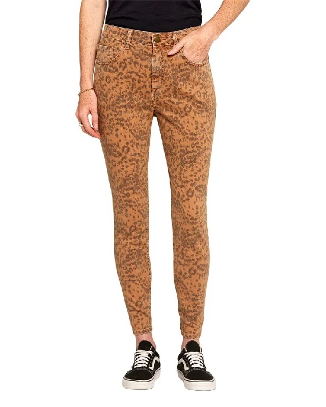 Knitted Design Current/Elliott Stiletto Amber Leopard Skinny Jean