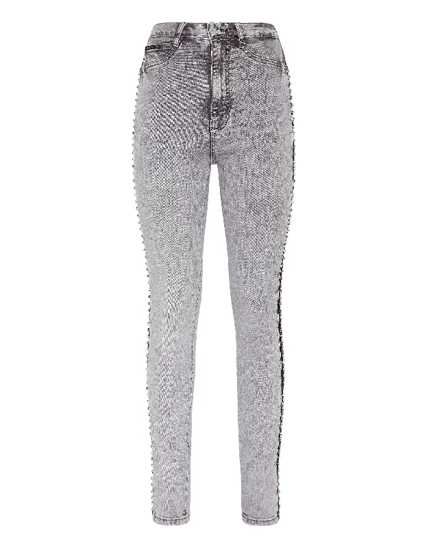 Comfortable down Denim Super High Waist Jegging Stones