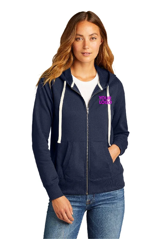 Elegant Design District Women's Re-Full-Zip Hoodies, True Navy