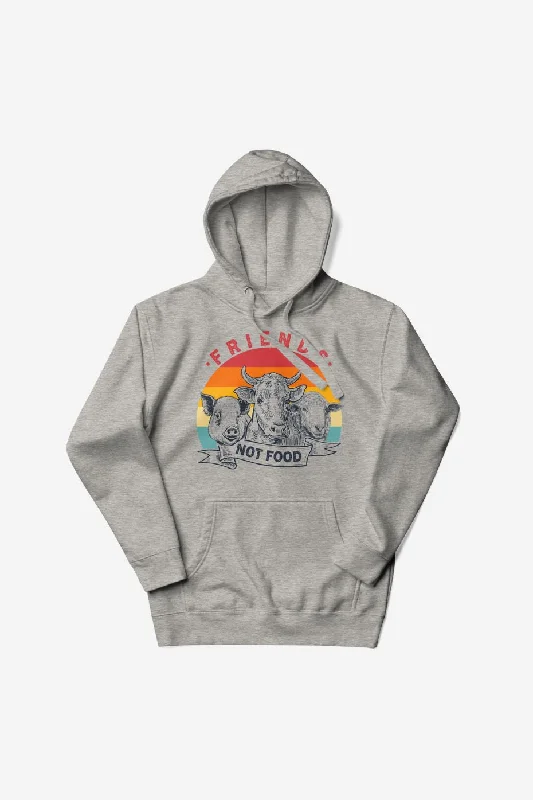 Wearable At Home Or Out Friends Not Food - Unisex Premium Hoodie