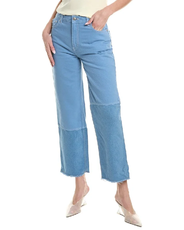 Warm and substantial GANNI Reworked Forever Blue High Waisted Crop Jean