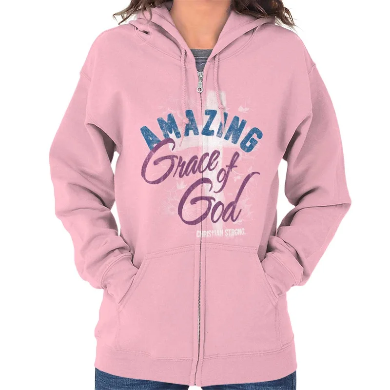 Designer Style Grace of God Zip Hoodie