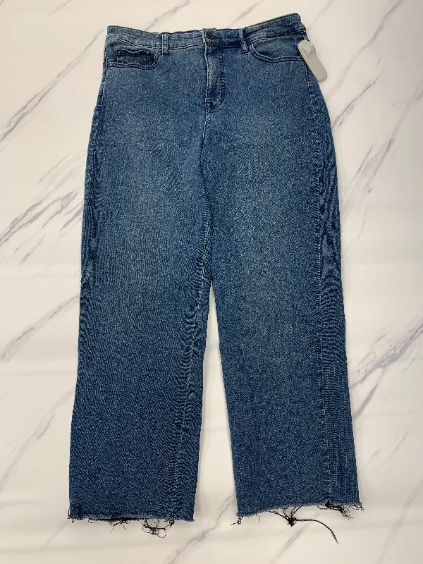 Elegant Style Jeans Cropped By Sanctuary In Blue Denim, Size: 14