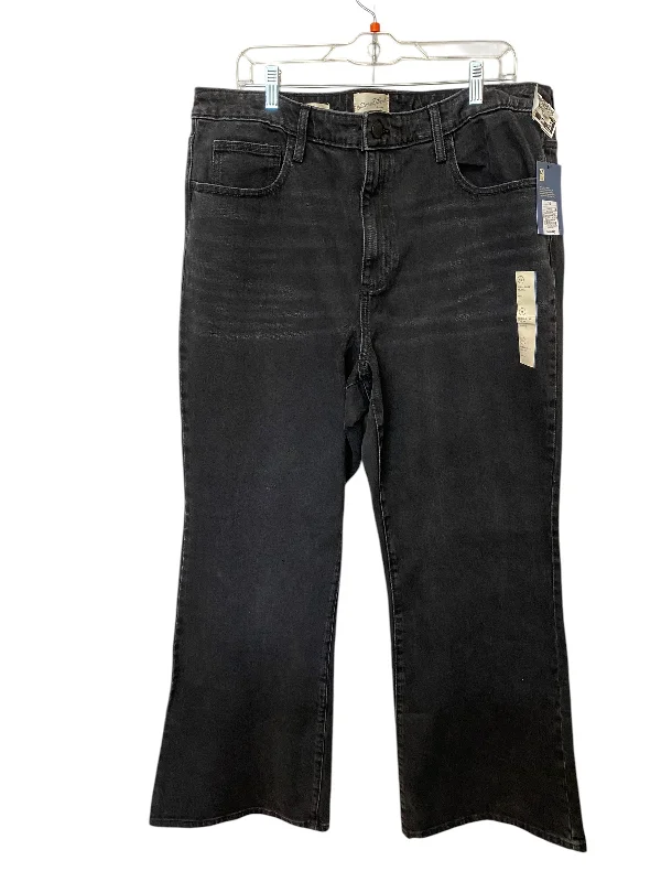 Girl Style Jeans Flared By Universal Thread In Black, Size: 18