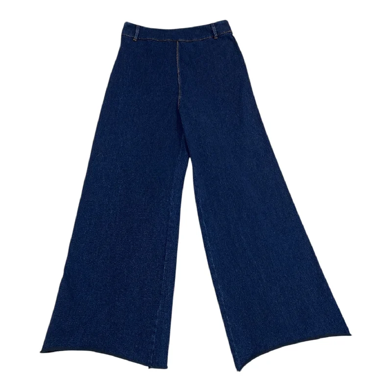 Stand-up collar design Jeans Jeggings By Lysse In Blue Denim, Size: S