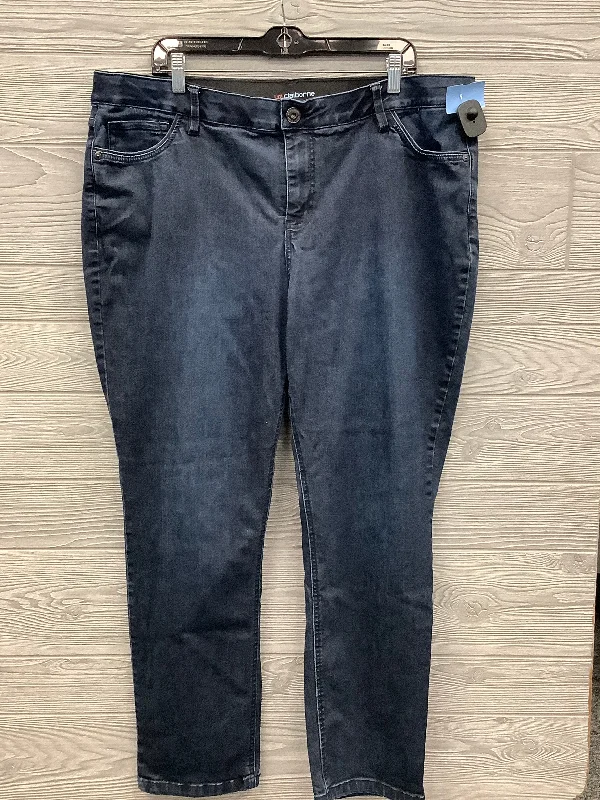 Innovative Design Jeans Skinny By Liz Claiborne In Blue Denim, Size: 20