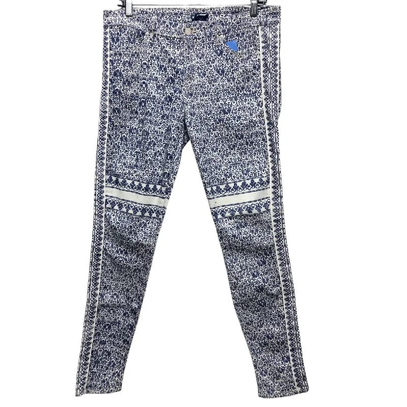 High-quality fabrics Jeans Skinny By Mother In Blue & White, Size: 8