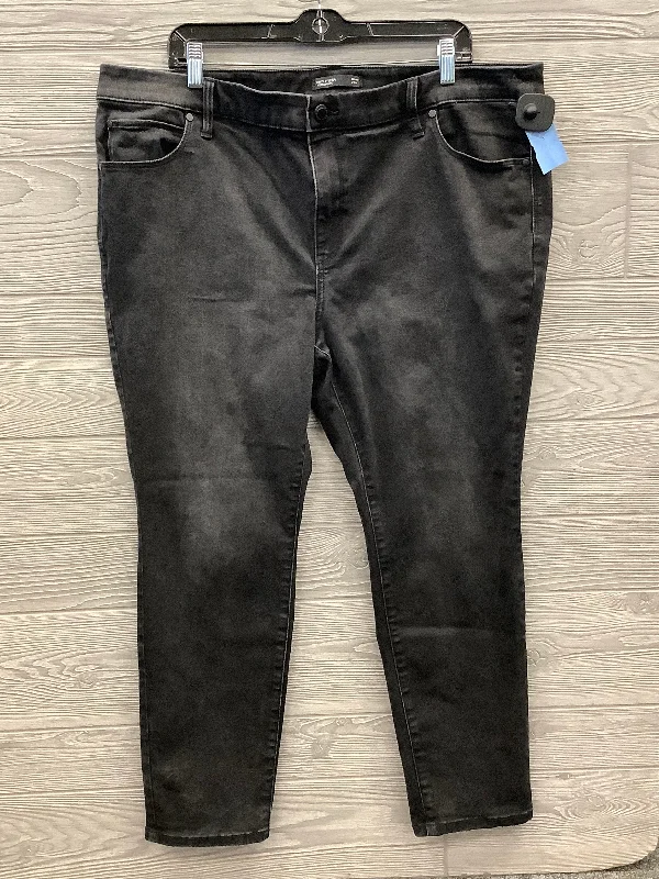 New Products Jeans Skinny By Simply Vera In Black Denim, Size: 20