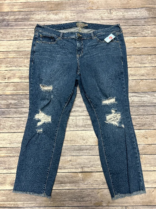Street Sports Shoes Jeans Skinny By Torrid In Blue Denim, Size: 20