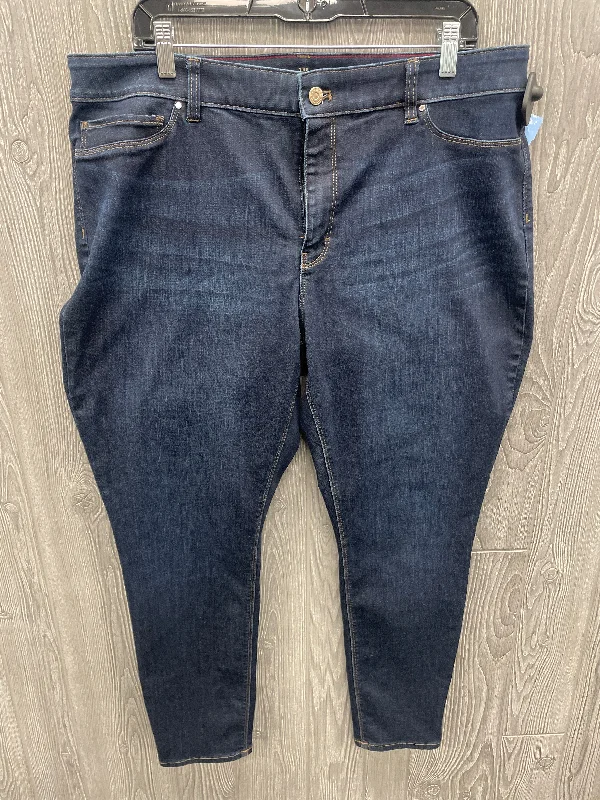 Energetic Jeans Skinny By White House Black Market In Blue Denim, Size: 18