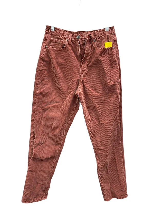 Spiritual Vitality Jeans Straight By American Eagle In Maroon, Size: 6