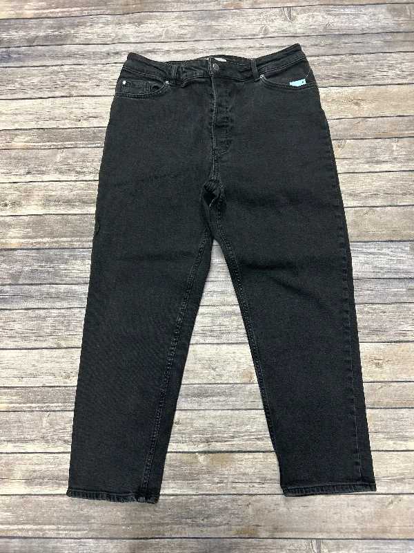 Retro Lace Fabric Jeans Straight By H&m In Grey, Size: 12