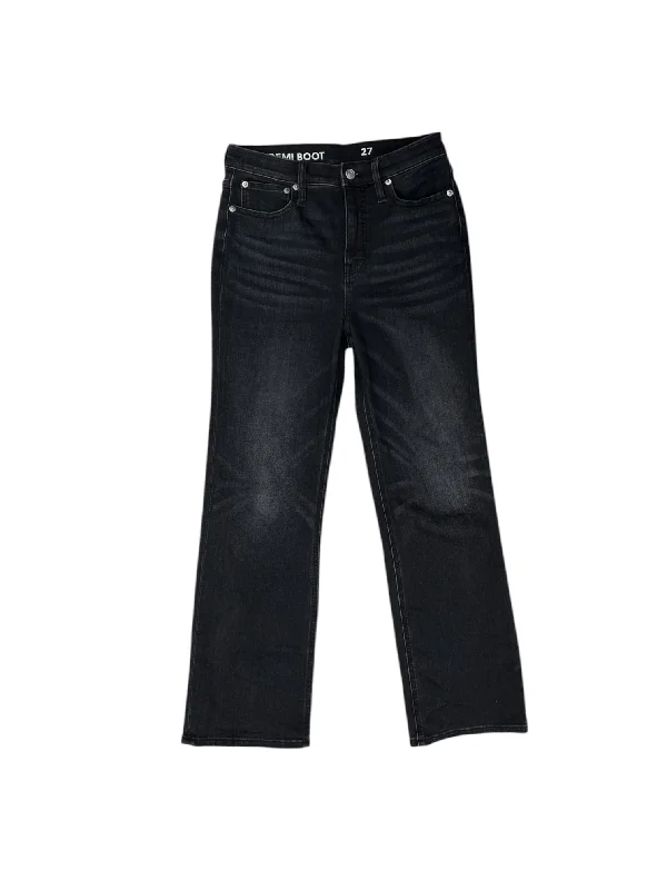 Jeans Straight By J. Crew In Black Denim, Size: 4