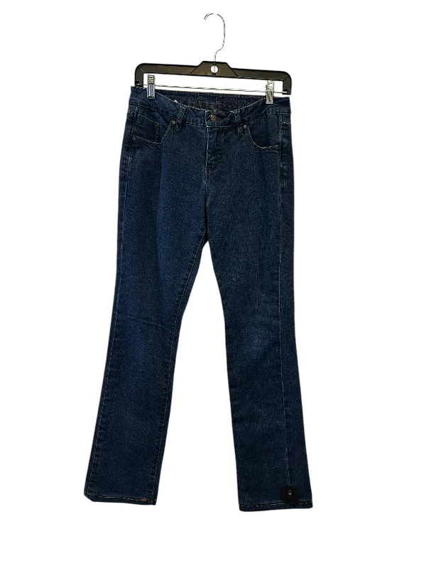 Retro Style Jeans Straight By Jag In Blue Denim, Size: 4