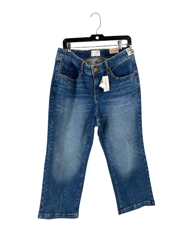 Knitted Design Jeans Straight By Lane Bryant In Blue, Size: 14
