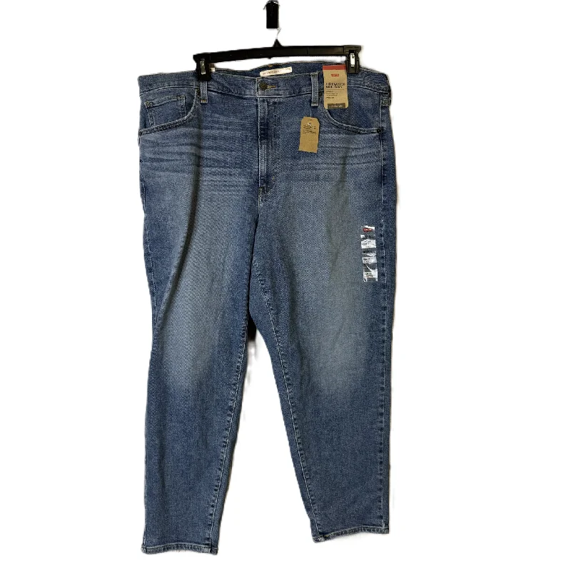 Jeans Straight By Levis In Blue Denim, Size: 20